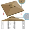 thumbnail image 1 of Sunrise Replacement top cover for 10'X10' gazebo canopy patio pavilion sunshade plyester Double tier-Tan, 1 of 10