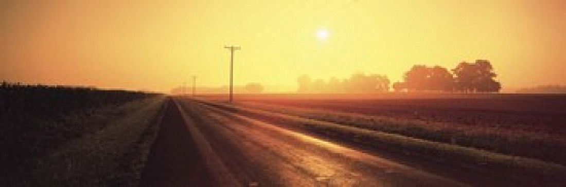 Sunrise Road Maryland USA Canvas Art - Panoramic Images (18 x 6)