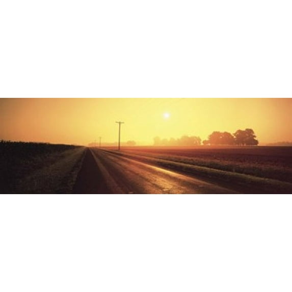 Sunrise Road Maryland USA Poster Print (18 x 6)