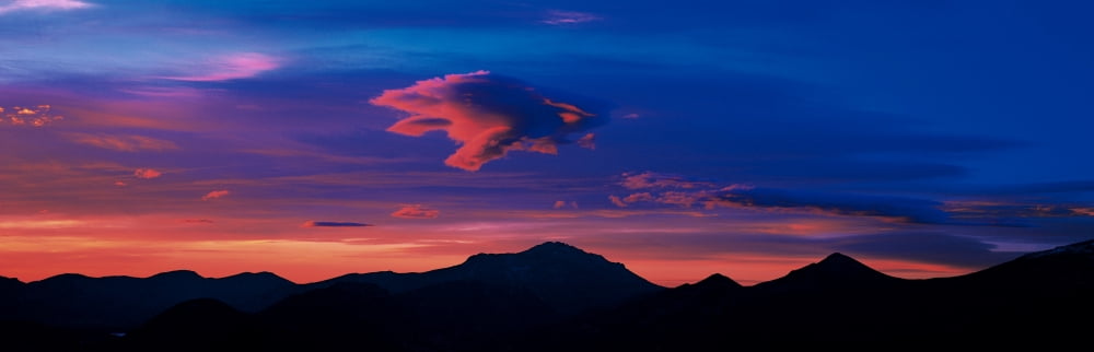 Sunrise Rocky Mountain National Park CO USA Canvas Art - Panoramic Images (36 x 12)