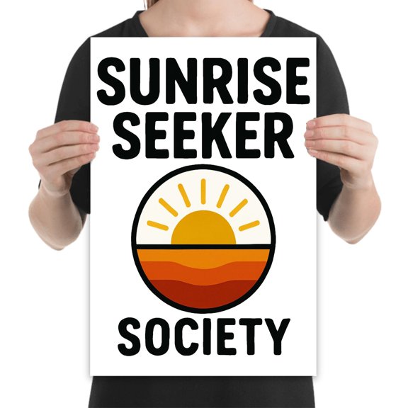 Sunrise Seeker Society Poster - Wall Art for Nature Lovers Gift
