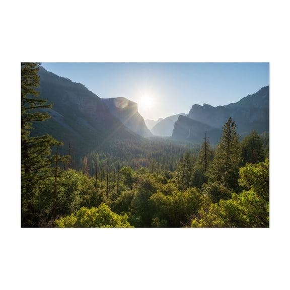 Sunrise Serenity - Yosemite Valley - California Photography Nature Landscape Mountain Forest Sunset Travel Poster Waterfall Unframed Wall Art Print 4 x 6 inches