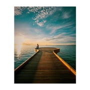 Sunrise Serenity in the Maldives Pathway to the Horizon - Maldives,Photography Unframed Wall Art Print 11 x 14 inches