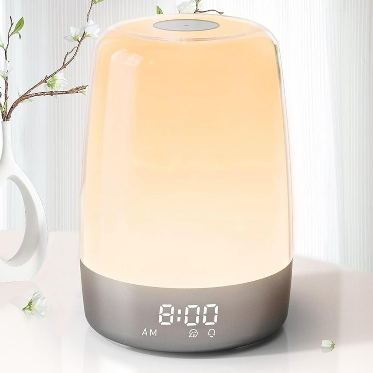 Sunrise Alarm Clock Wake Up Light for Kids, Adults, Heavy Sleepers with  Dual Alarms, Snooze, Sleep Aid with 7 Nature Sounds for Bedrooms with 8  Colors