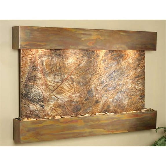 Sunrise Springs - Brown Rainforest Marble Wall Fountain