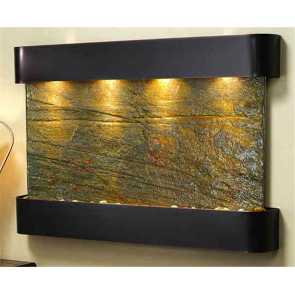 Sunrise Springs - Green Natural Slate Wall Fountain