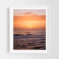 thumbnail image 1 of Sunrise at St. Augustine Beach - St. Augustine Beach Florida Photography Sunset Ocean Seascape Waves Coastal Beach Landscape White Framed Wall Art Print 11 x 14 inches, 1 of 3