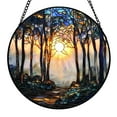 thumbnail image 1 of Sunrise Stained Glass Window Hanging Ornament for Home Celebration Day Keepsake Decorative Piece Christmas Ornaments, 1 of 7