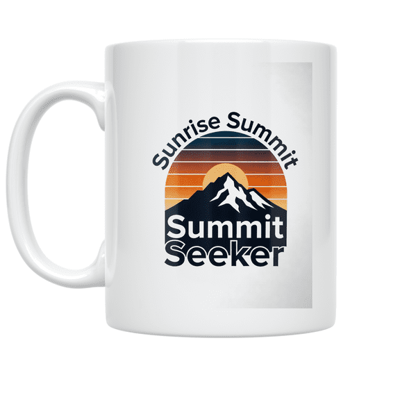 Sunrise Summit Seeker Mountain Adventure - Travel Enthusiast - 11 oz Ceramic Coffee Mug