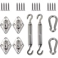 thumbnail image 1 of Sunrise Sun Shade Sail Hardware Kit for Square and Rectangle Sun Shade Sail Installation with 6 inches Turnbuckles, Stainless Steel, Set of 2 B, 1 of 5