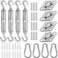 thumbnail image 1 of Sunrise Sun Shade Sail Hardware Kit for Square and Rectangle Sun Shade Sail Installation with 8 inches Turnbuckles, Stainless Steel, Set of 1 D, 1 of 5