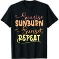 thumbnail image 1 of Sunrise Sunburn Sunset Repeat T-Shirt Black 4X-Large, 1 of 4