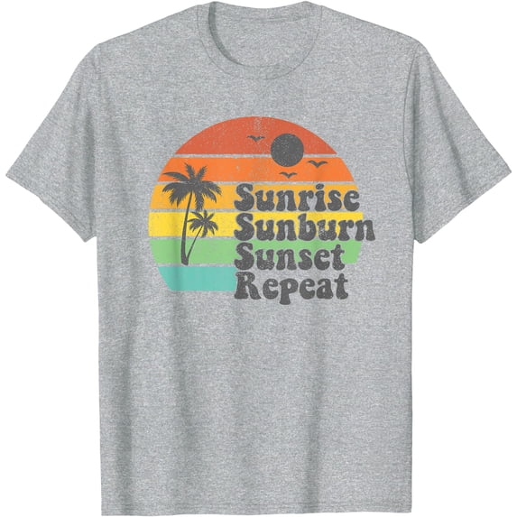 Sunrise Sunburn Sunset Repeat Vacation Summer Unisex T-Shirt for Men Women Kids Toddler