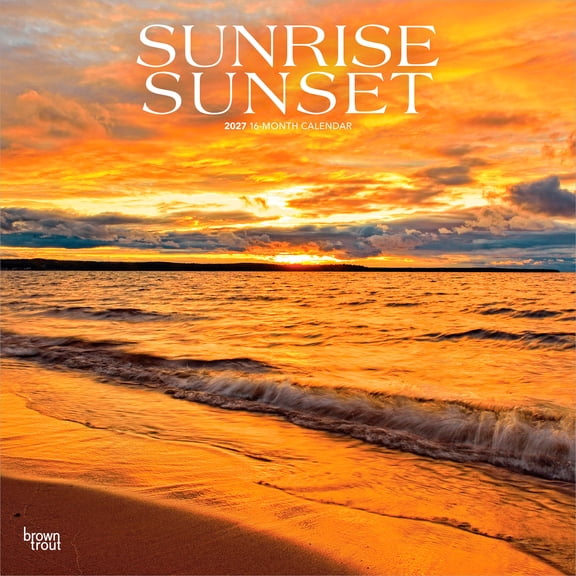 Sunrise Sunset | 2027 12x24" (Hanging) Wall Calendar | Plastic-Free