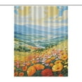 thumbnail image 1 of Sunrise Sunset Flower Shower Curtain for Bathroom Bath Curtain Polyester Fabric Waterproof Bathroom Curtain with 12 Hooks, 1 of 7