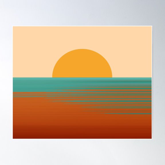 Sunrise_Sunset_Ocean_Tropical_Love Poster Wall Art, Modern Wall Decor For Living Room Bedroom, 8x12 UNFRAMED