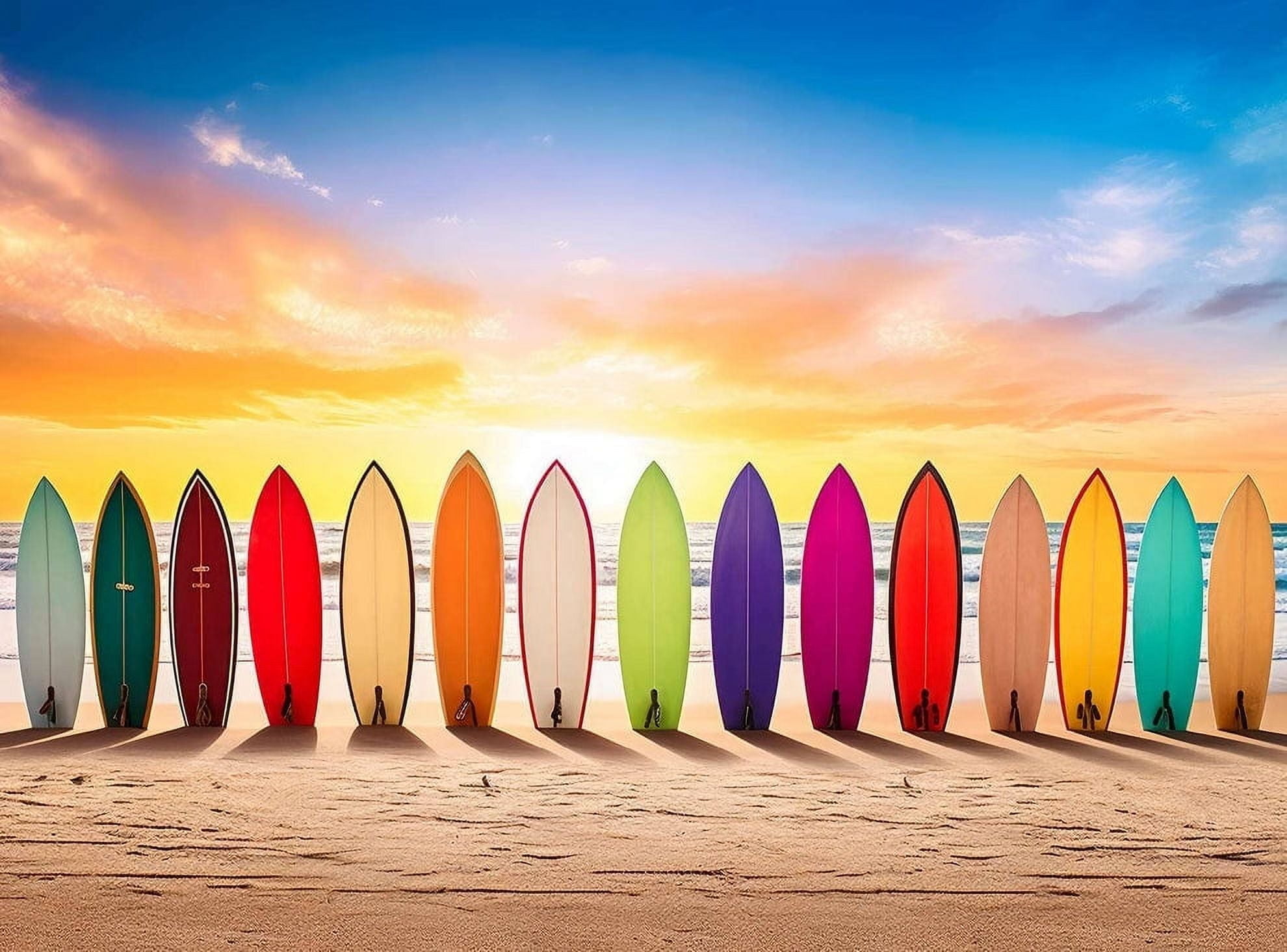 Sunrise Surf 1000 Piece Beach Puzzle - Vibrant Beach Scene Jigsaw, Eco-Friendly, Perfect Gift Idea for Adults by Cross & Glory