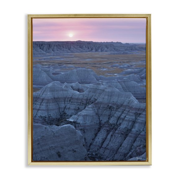 Stupell Industries Sunrise Symphony Cliffside Landscape Gold Framed Floater Canvas Wall Art, design by Lori Deiter