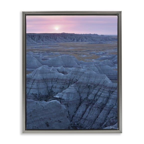 Stupell Industries Sunrise Symphony Cliffside Landscape Gray Framed Floater Canvas Wall Art, design by Lori Deiter