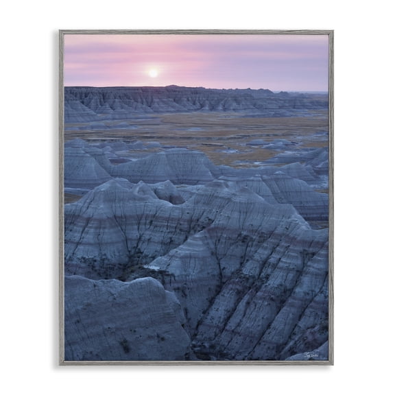 Stupell Industries Sunrise Symphony Cliffside Landscape Gray Framed Giclee Art, design by Lori Deiter