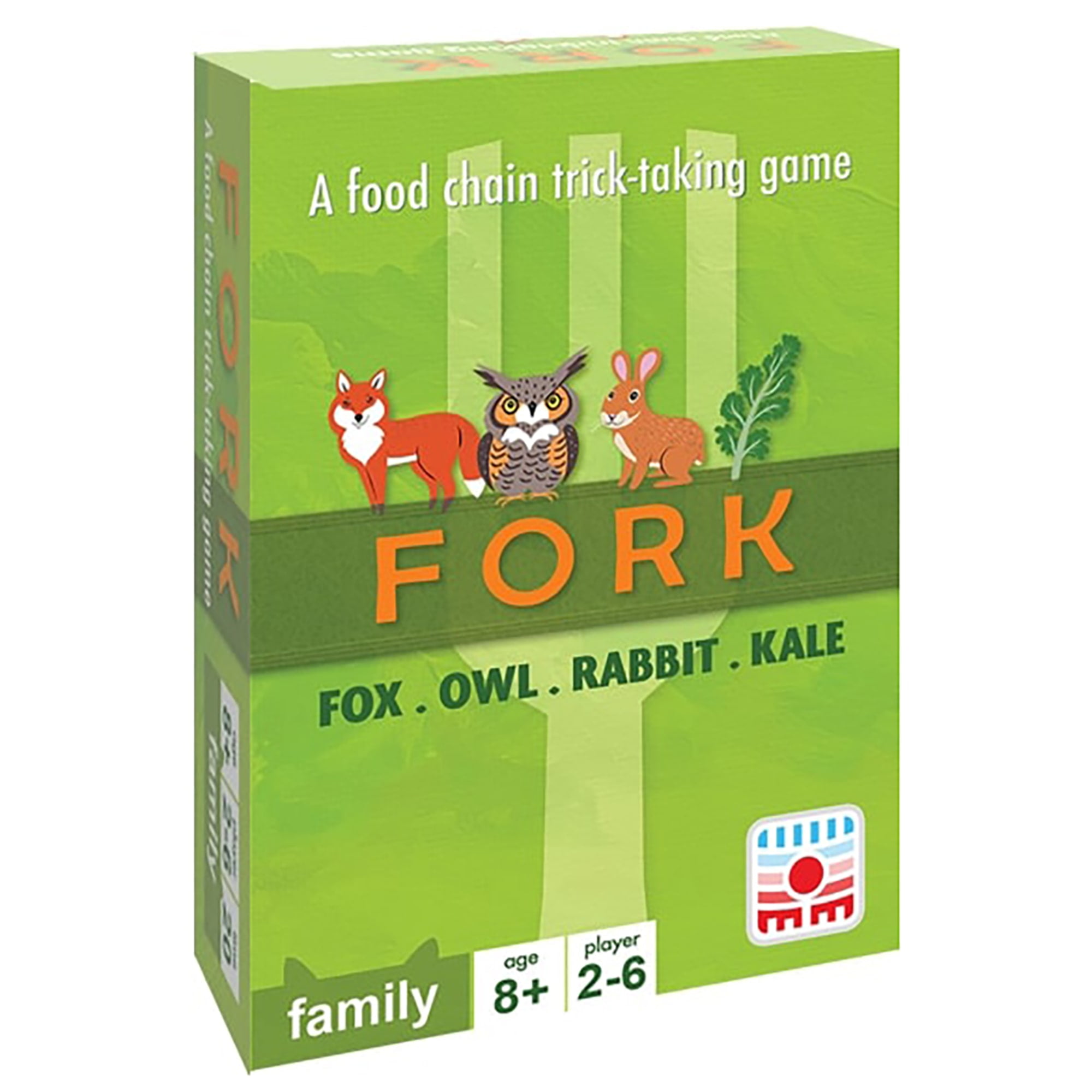 Sunrise Tornado: FORK - Pocket Edition - A Food Chain Trick Taking Game, Animal & Food Themed, Strategy Family Card Game, Ages 8+, 2-6 Players, 20 Min