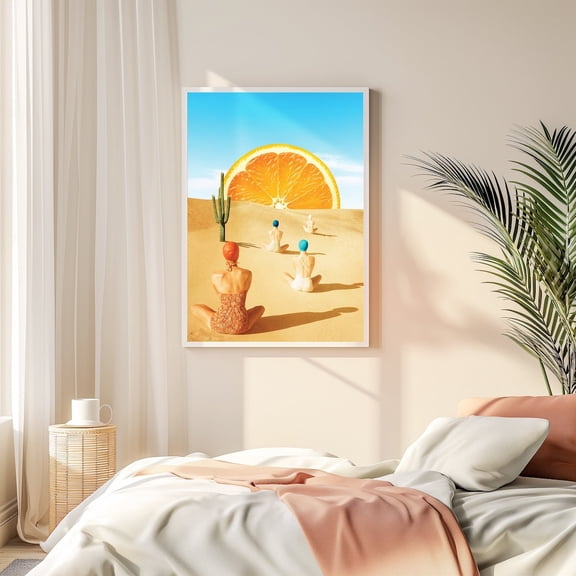 Sunrise Trippy Poster, Surreal Collage Poster, Vintage & Modern Wall Decor, Psychedelic Print For Home, Aura Art, Unique Art Decor Wall Art, Modern Wall Decor, 8x12 UNFRAMED