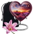thumbnail image 1 of Sunrise Urns For Human Ashes Adult Female - Lavender Field Urns For Ashes, Large Urns For Funeral, Cremation Urns For Ashes Adult Female Mom, Large Urns For Dad, Adult Urns (Size 8inch), 1 of 5