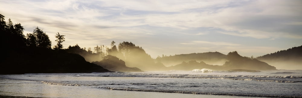 Sunrise Vancouver Island British Columbia Canada Canvas Art - Panoramic Images (36 x 12)