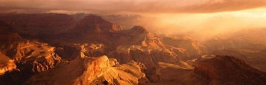 Sunrise View From Hopi Point Grand Canyon AZ Canvas Art - Panoramic Images (18 x 6)