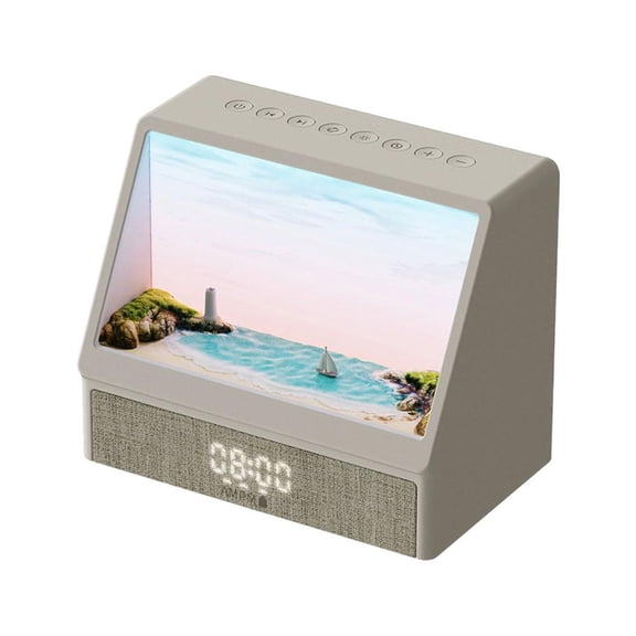 Sunrise Wake Up Light Alarm Clock - 3D Simulated Sunrise with 24 Sounds, Gentle Light Therapy, Sleep Aid & Meditation, Remote Control, Modern Nordic for Bedroom