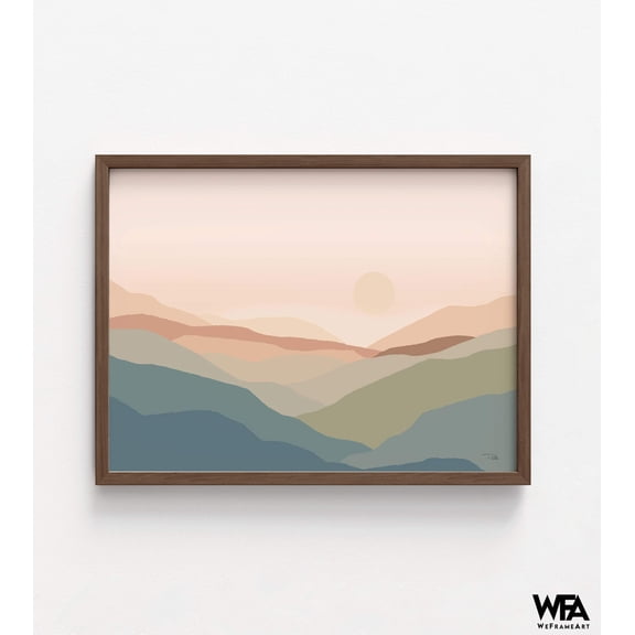 Sunrise Wall Art Print, Framed Landscape Wall Decor, Minimalist Nature Wall Decor, Colorful Wall Decor, Framed Wall Art, Oversized Wall Art