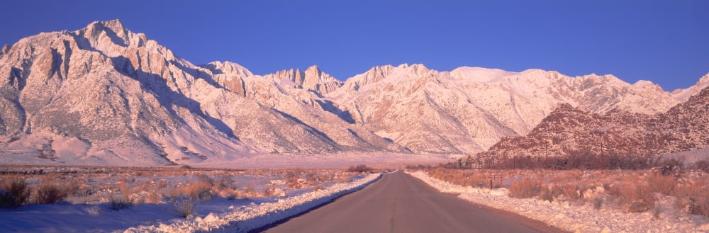 Sunrise at 14494 feet Mount Whitney near Lone Pine California Canvas Art - Panoramic Images (36 x 12)