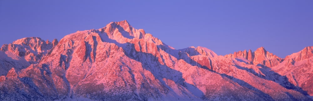 Sunrise at 14494 feet Mount Whitney near Lone Pine California Canvas Art - Panoramic Images (36 x 12)
