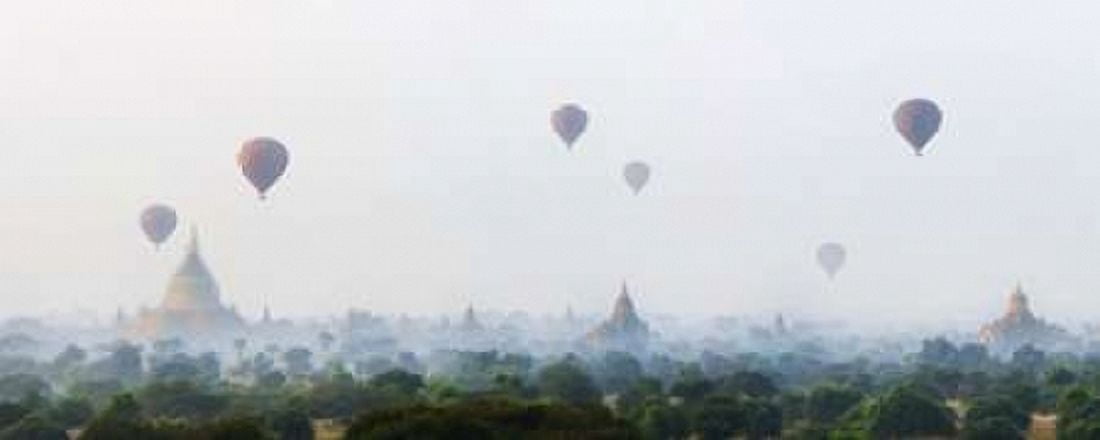 Sunrise at Bagan Canvas Art - Andy Mumford (24 x 48)