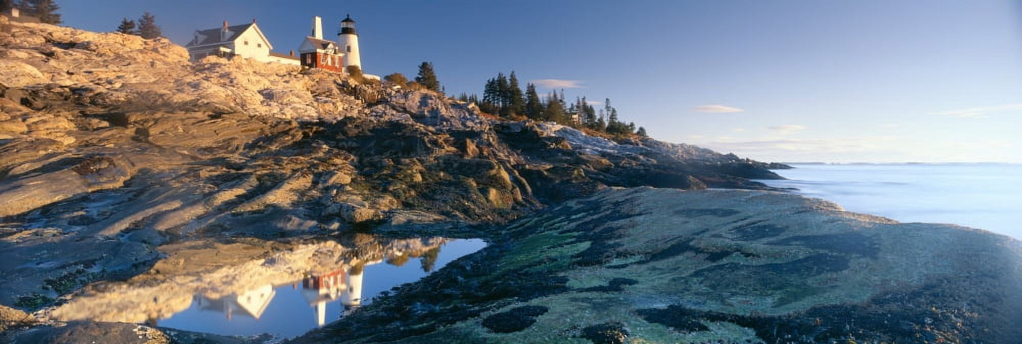 Sunrise at Pemaquid Point Lighthouse from 1827 Maine Canvas Art - Panoramic Images (36 x 12)