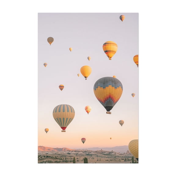 Sunrise in Cappadocia - Göreme Nevşehir Türkiye Photography Landscape Scenic Pastel Nature Sunset Unframed Wall Art Print 4 x 6 inches