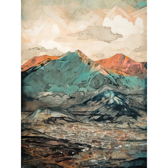 Sunrise in Lienz Austria City Under Mountain Range Large Wall Art Poster Print Thick Paper 18X24 Inch