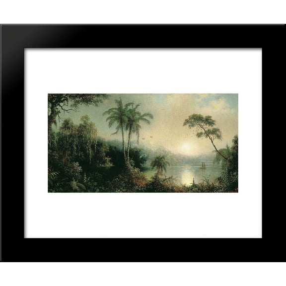 Sunrise in Nicaragua 20x24 Framed Art Print by Martin Johnson Heade