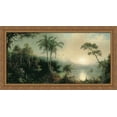 thumbnail image 1 of Sunrise in Nicaragua 40x22 Large Gold Ornate Wood Framed Canvas Art by Martin Johnson Heade, 1 of 2
