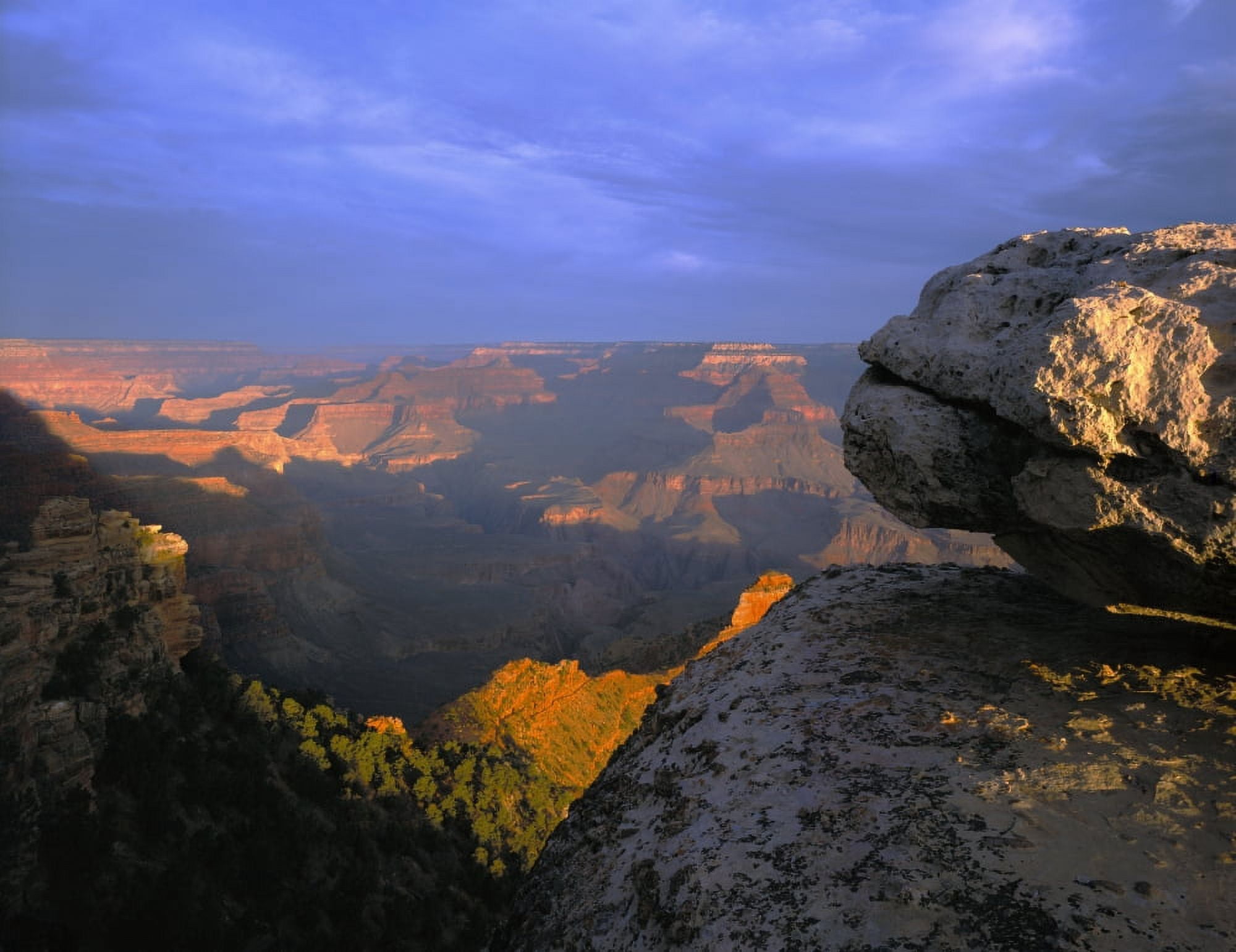 Sunrise on the Grand Canyon from Yaki Point on the South Rim Grand Canyon National Park Arizona Canvas Art - Panoramic Images (12 x 36)