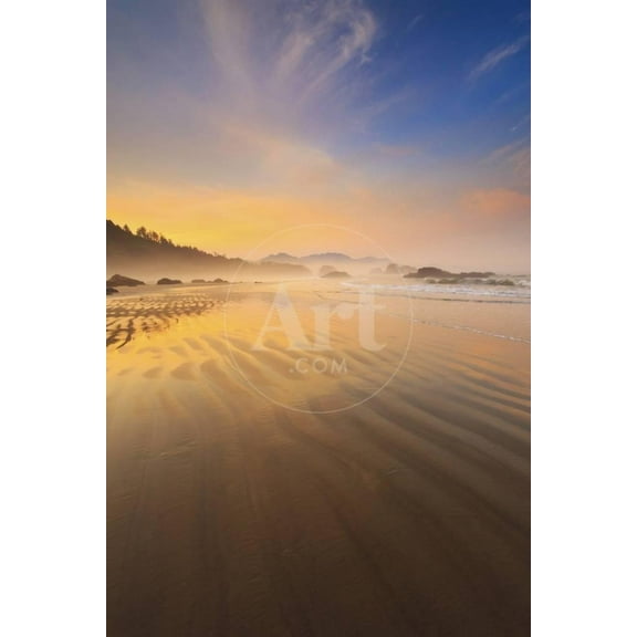 Sunrise over Crescent Beach, Oregon Coast, Pacific Ocean, Pacific Northwest, Unframed Photographic Print Wall Art by Craig Tuttle Sold by ArtCom