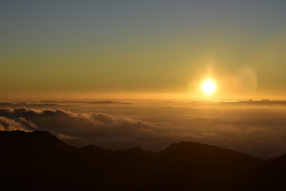 Sunrise over Haleakala Crater in Maui Hawaii Canvas Art - Ryan RossottoStocktrek Images (34 x 23)