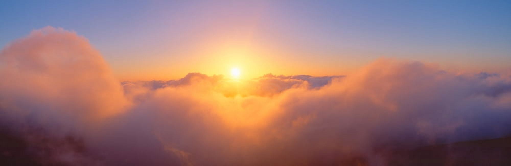 Sunrise over Haleakala volcano summit Maui Hawaii Canvas Art - Panoramic Images (27 x 9)