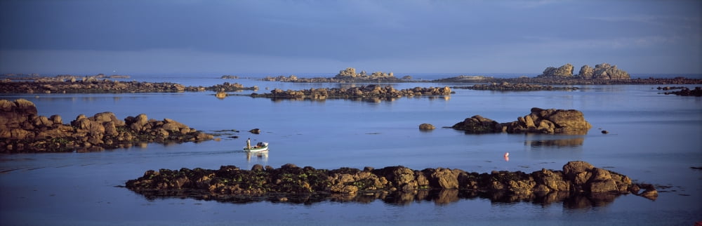 Sunrise over Lillia near Ile Vierge Finistere Brittany France Canvas Art - Panoramic Images (36 x 12)