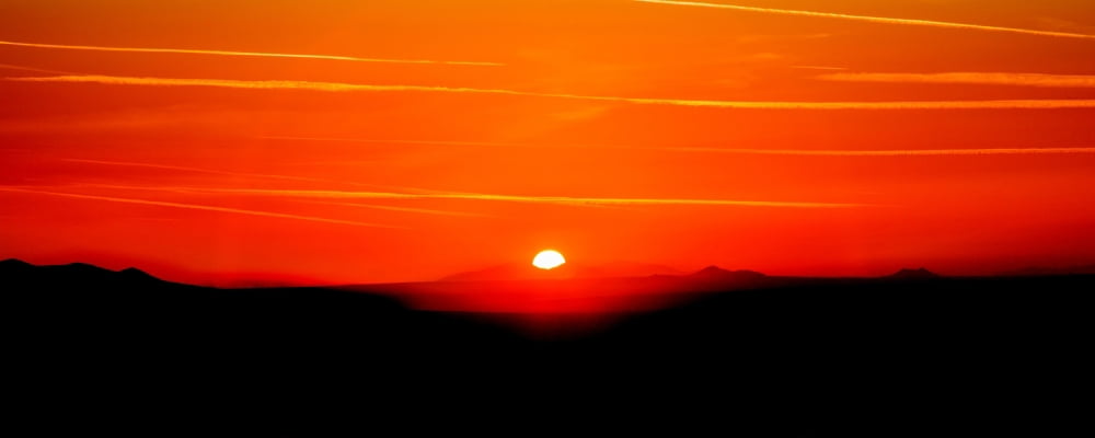 Sunrise over hills Los Angeles County California USA Canvas Art - Panoramic Images (12 x 30)