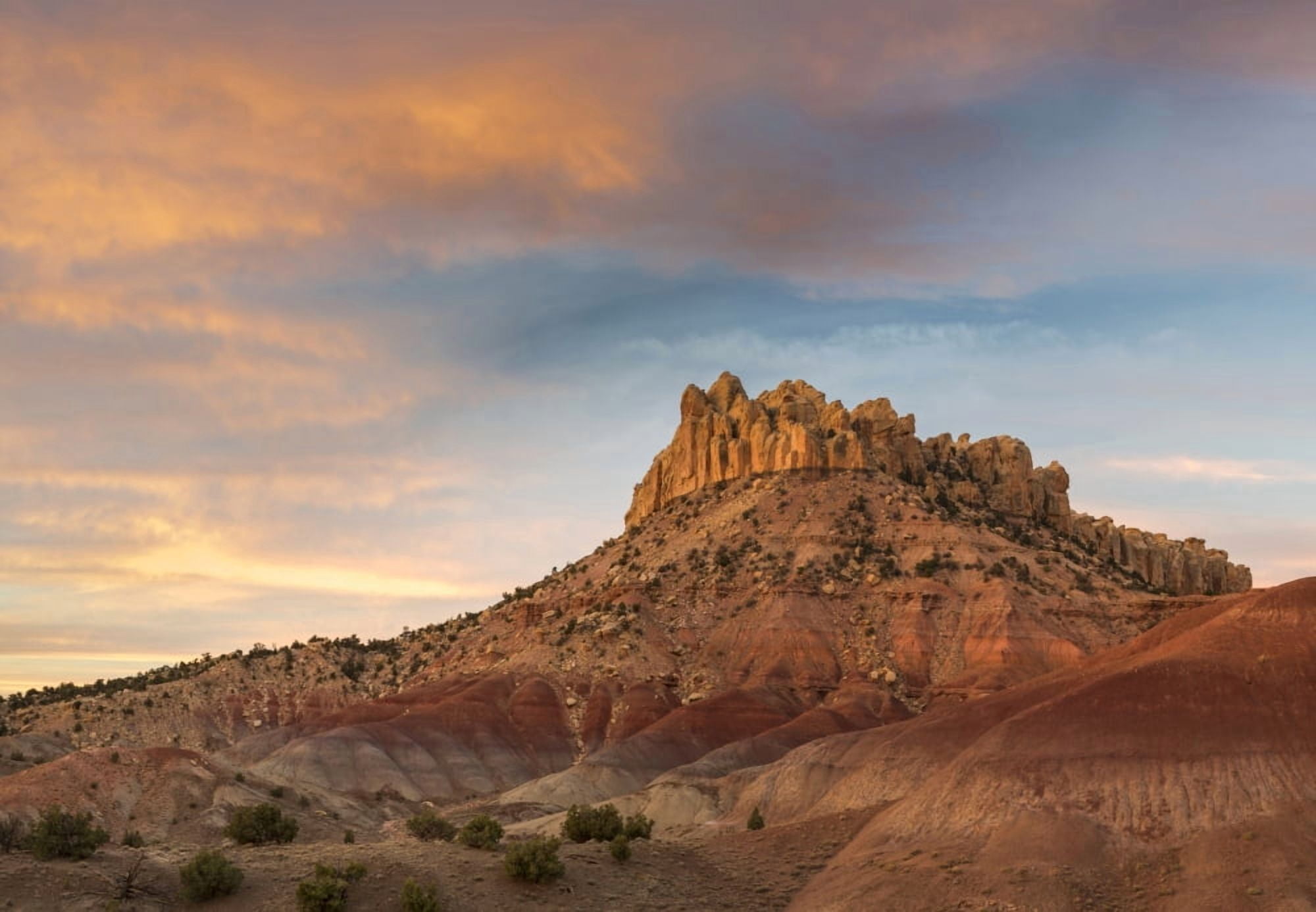 Sunrise over the Circle Cliffs near Long Canyon Overlook Grand Staircase-Escalante National Monument Utah USA Canvas Art - Panoramic Images (36 x 24)