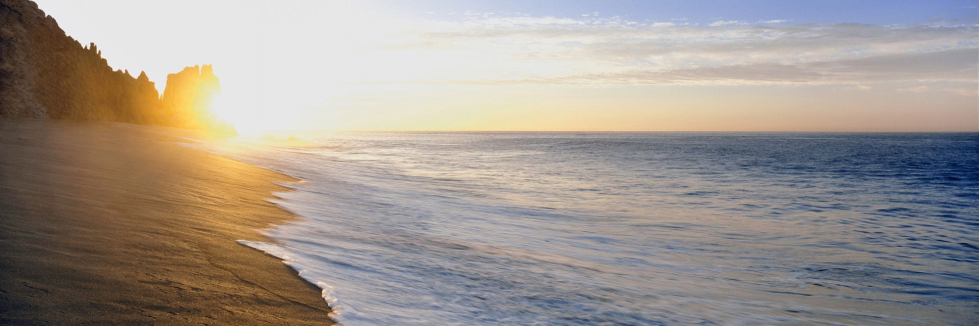 Sunrise over the beach Lands End Baja California Sur Mexico Canvas Art - Panoramic Images (27 x 9)
