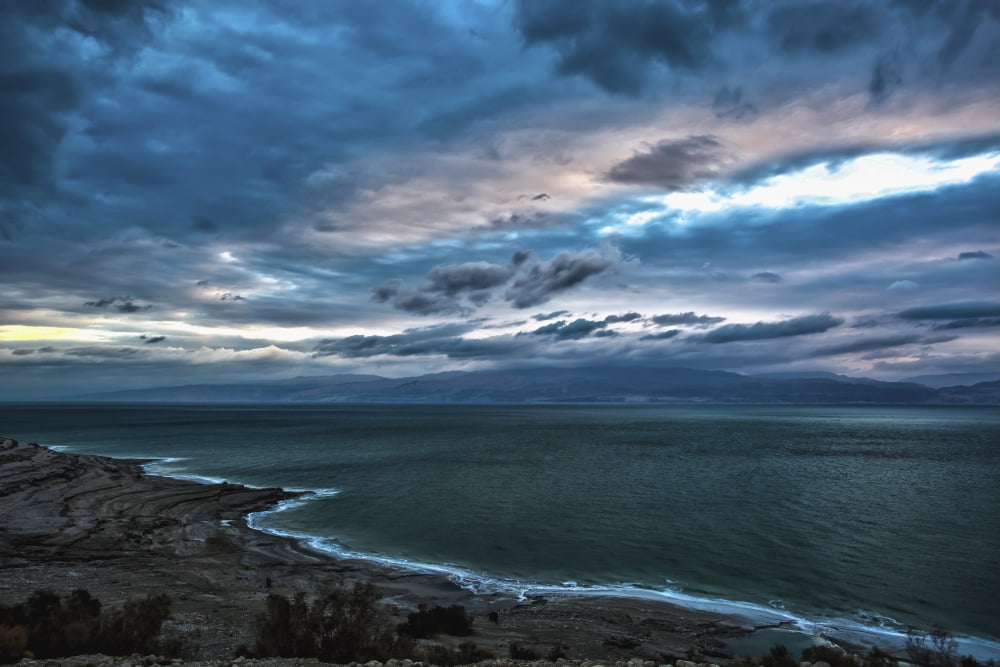 Sunrise over the dead seaIsrael Canvas Art - Reynold Mainse Design Pics (19 x 12)