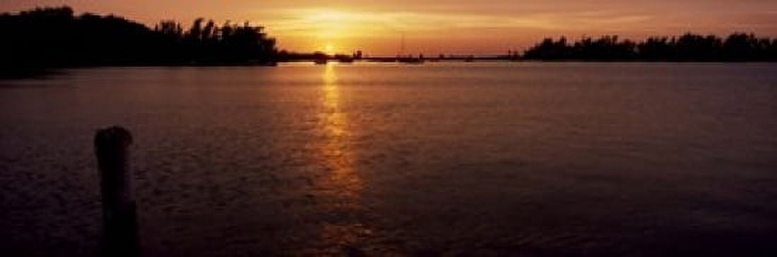 Sunrise over the sea Bermuda Canvas Art - Panoramic Images (18 x 6)
