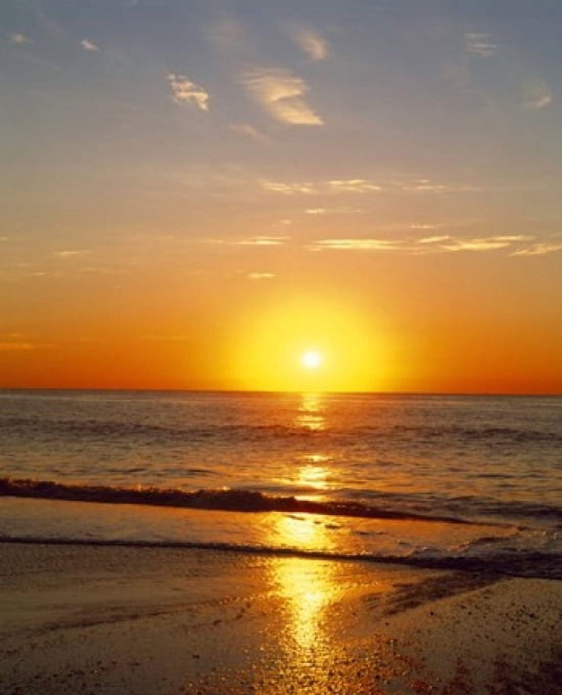 Sunrise over the sea Canvas Art - Panoramic Images (30 x 36)